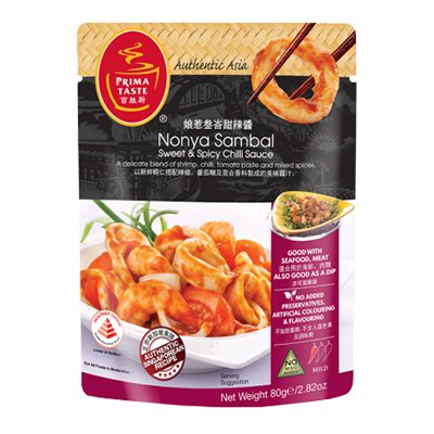 Prima Taste Nonya Sambal Sweet & Spicy Chilli Sauce