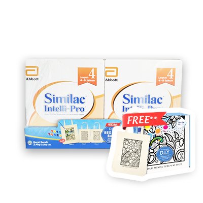 Similac Intelli-Pro in Twin Pack Stage 4 (Free 1x D.I.Y Batik Tote Bag)